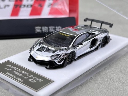 Star 1:64 Silver Aventador LP700-4 LBWK Sports Model Diecast Metal