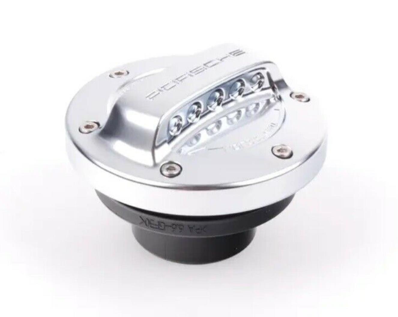 NEW GENUINE PORSCHE ALUMINIUM LOOK FUEL TANK FILLER COVER CAP