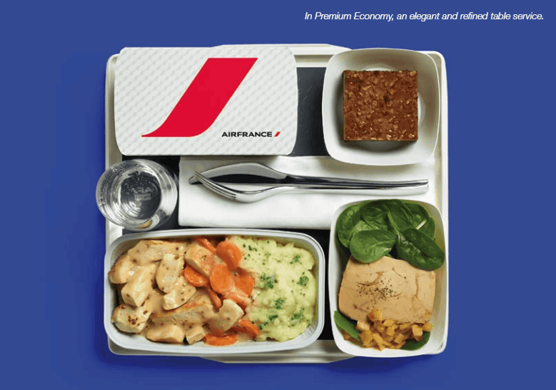 エールフランスのナイフ・フォーク・スプーンは組み合わせて飛行機に