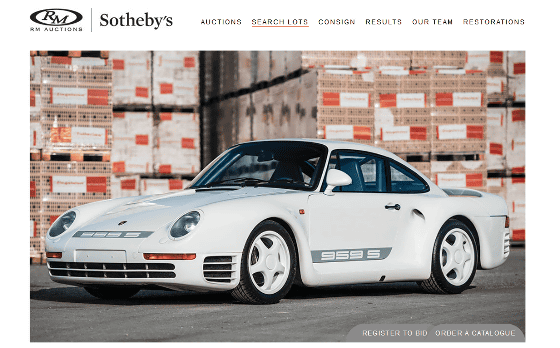 わずか29台しか存在しない「ポルシェ959 Sports」がオークションに降臨