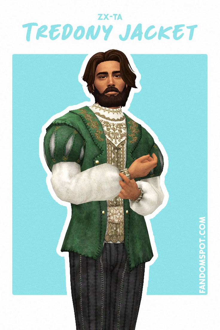 Tredony Jacket Striped Pants by zx-ta (TS4 CC)