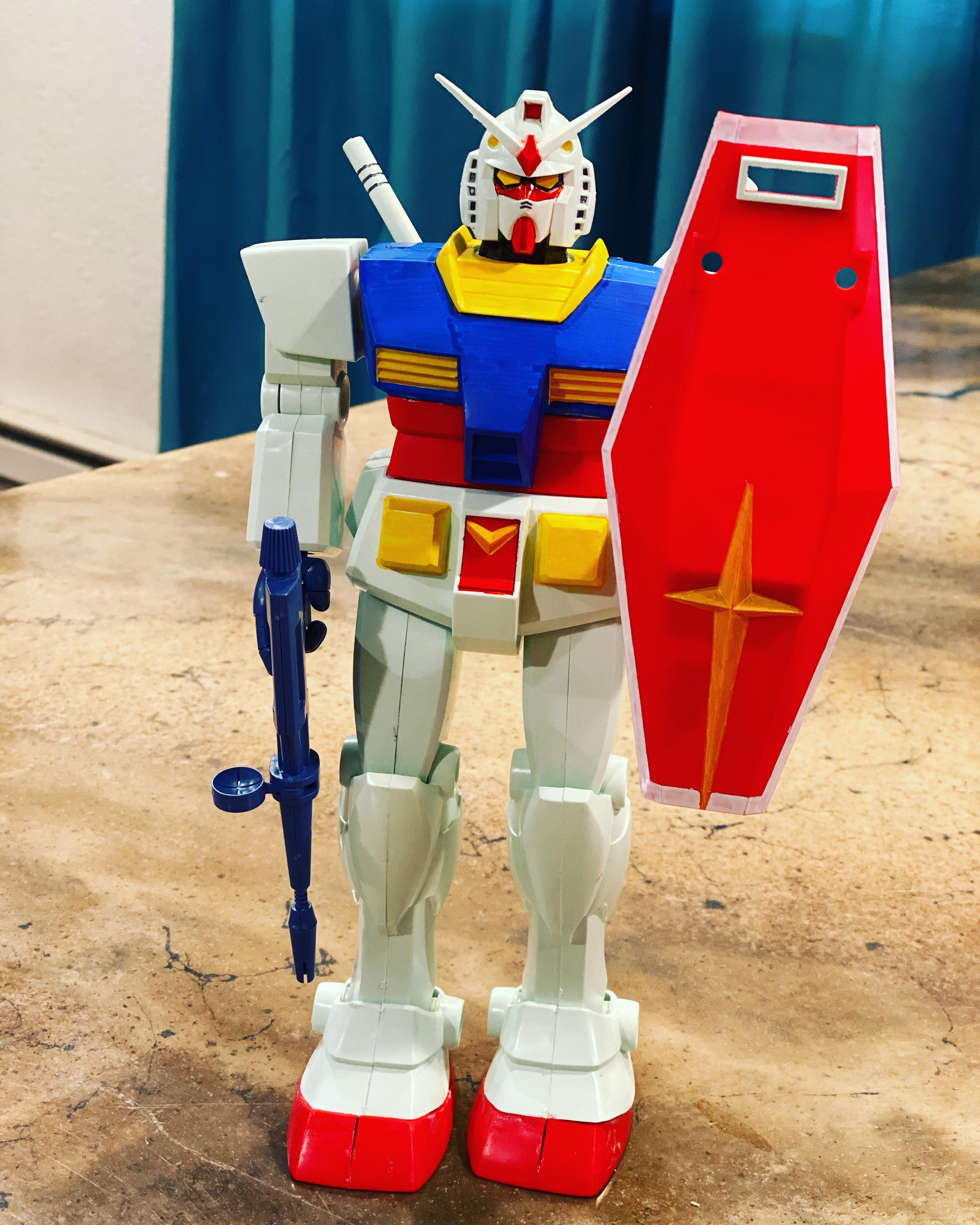 ガンダムマーカー使った。1980 RX78 1/60スケール！ 正直、顔がうまく