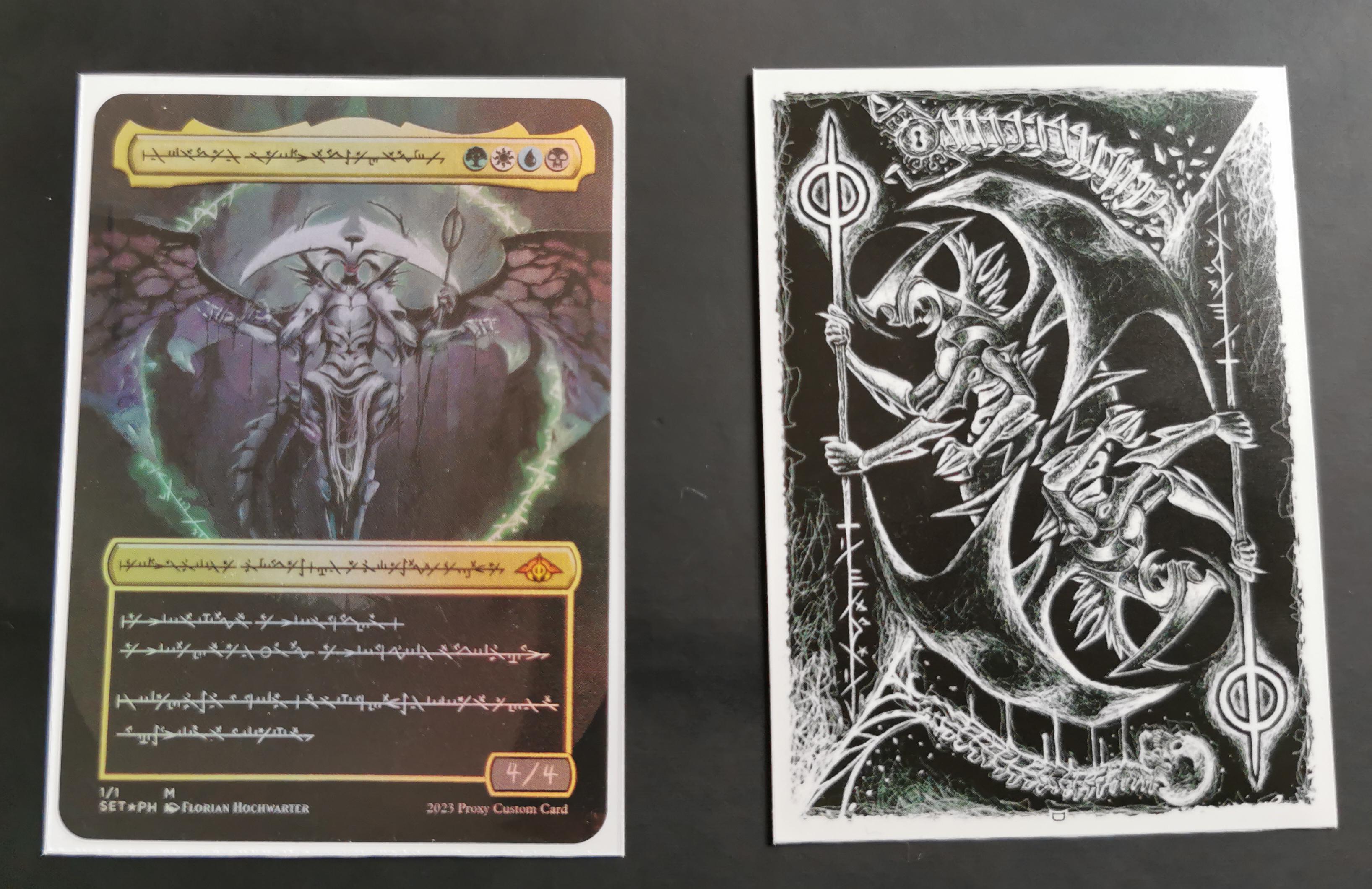 ちょうど、ファイレクシア風のカスタムアートのアトラクサ用に