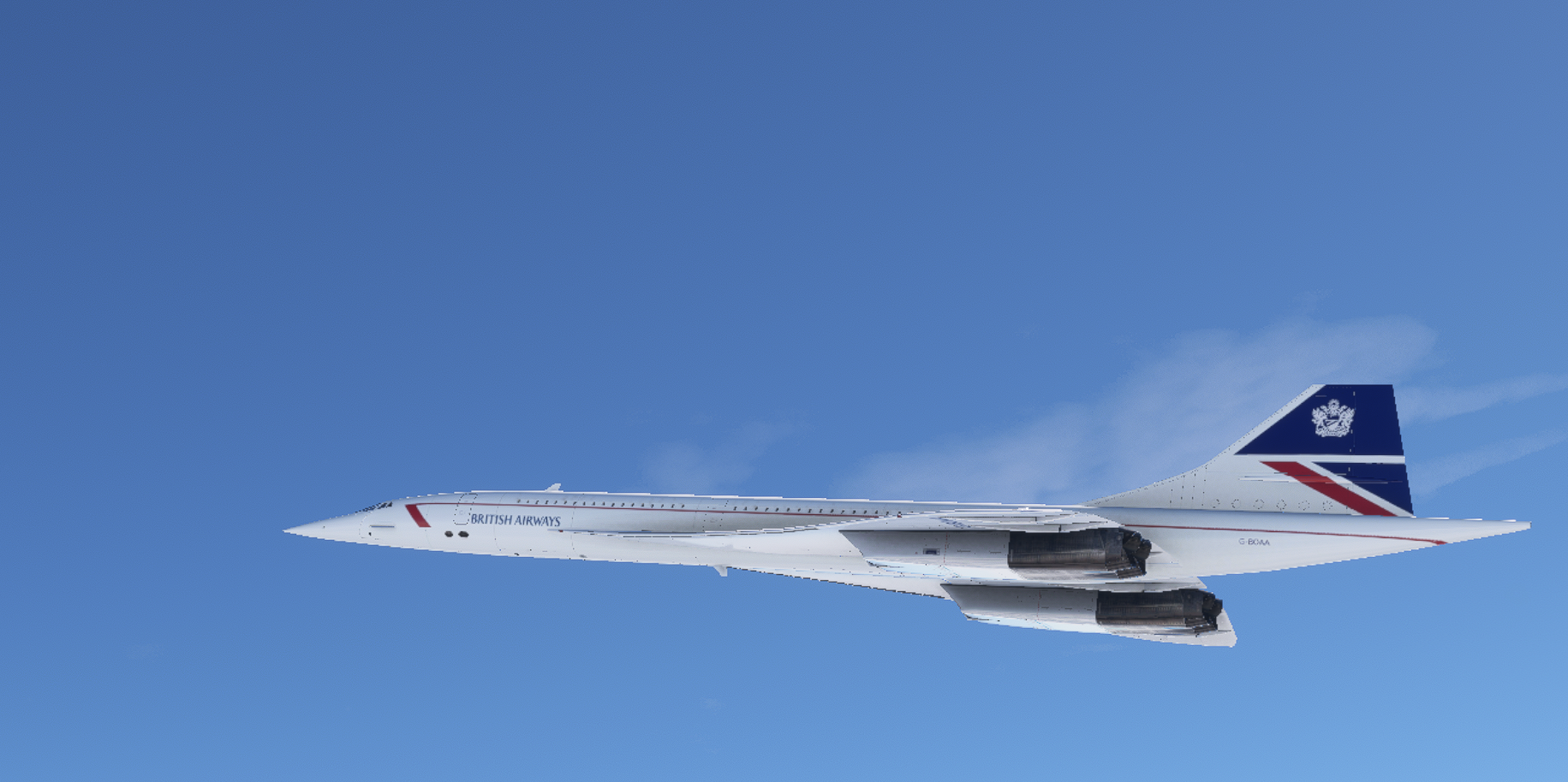45,000フィート以上の高さで、ブリティッシュ・エアウェイズが運航する