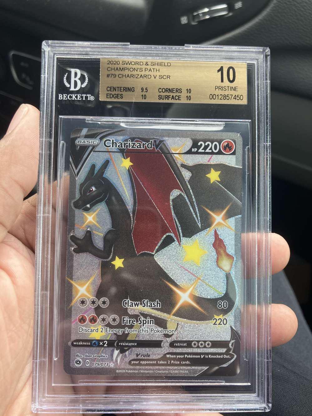 光沢のあるリザードン BGS 10 ゴールドラベル…ブラックラベルにして