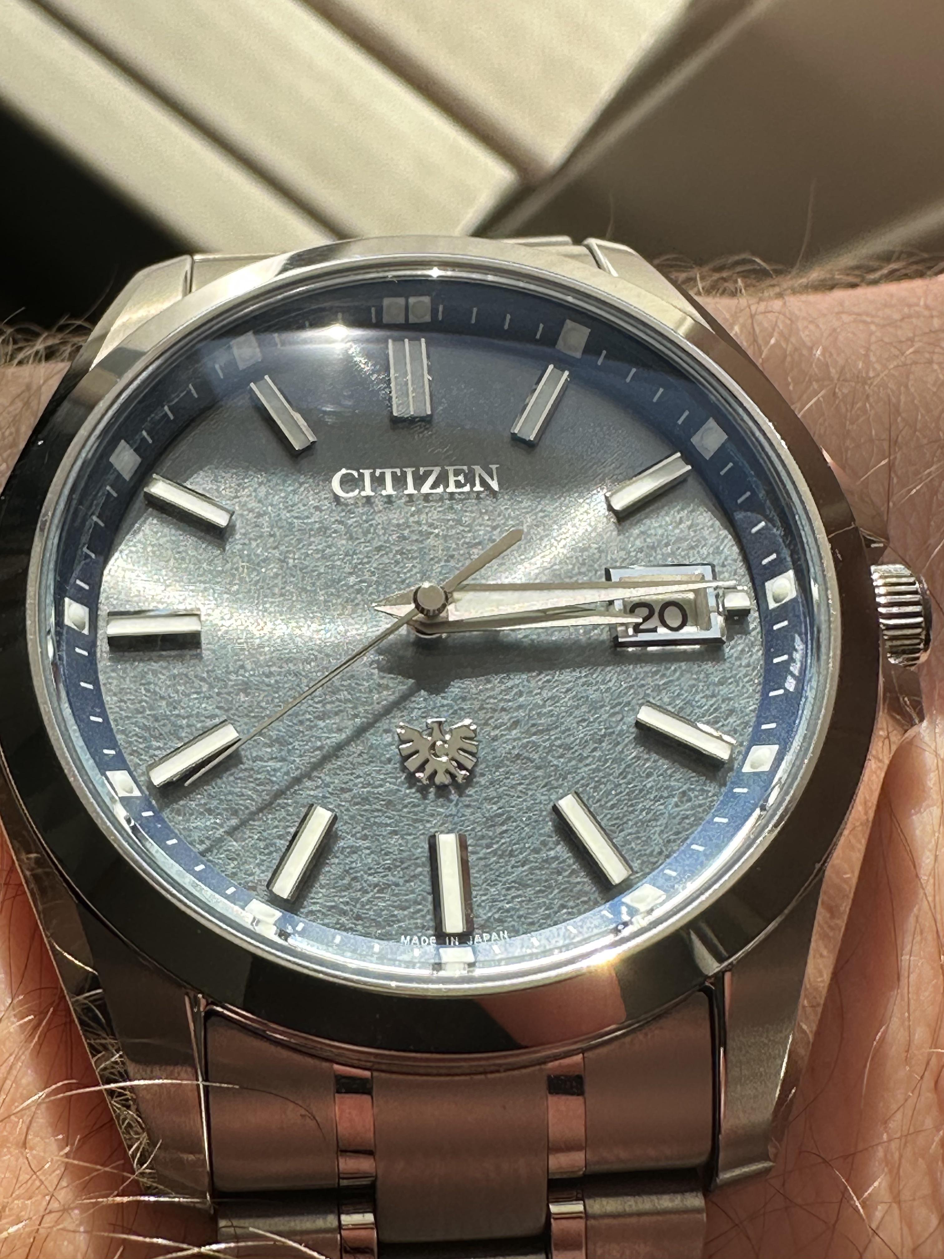 The Citizen AQ4091-56M] Indigo-dyed Tosa Washi (paper) Dial : r