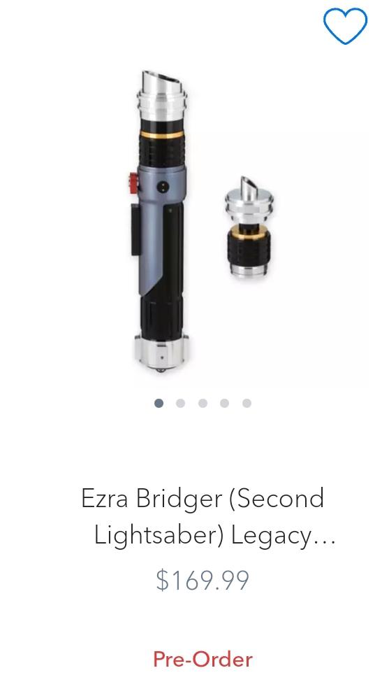 Ezra Bridger legacy saber is on ShopDisney : r/GalaxysEdge