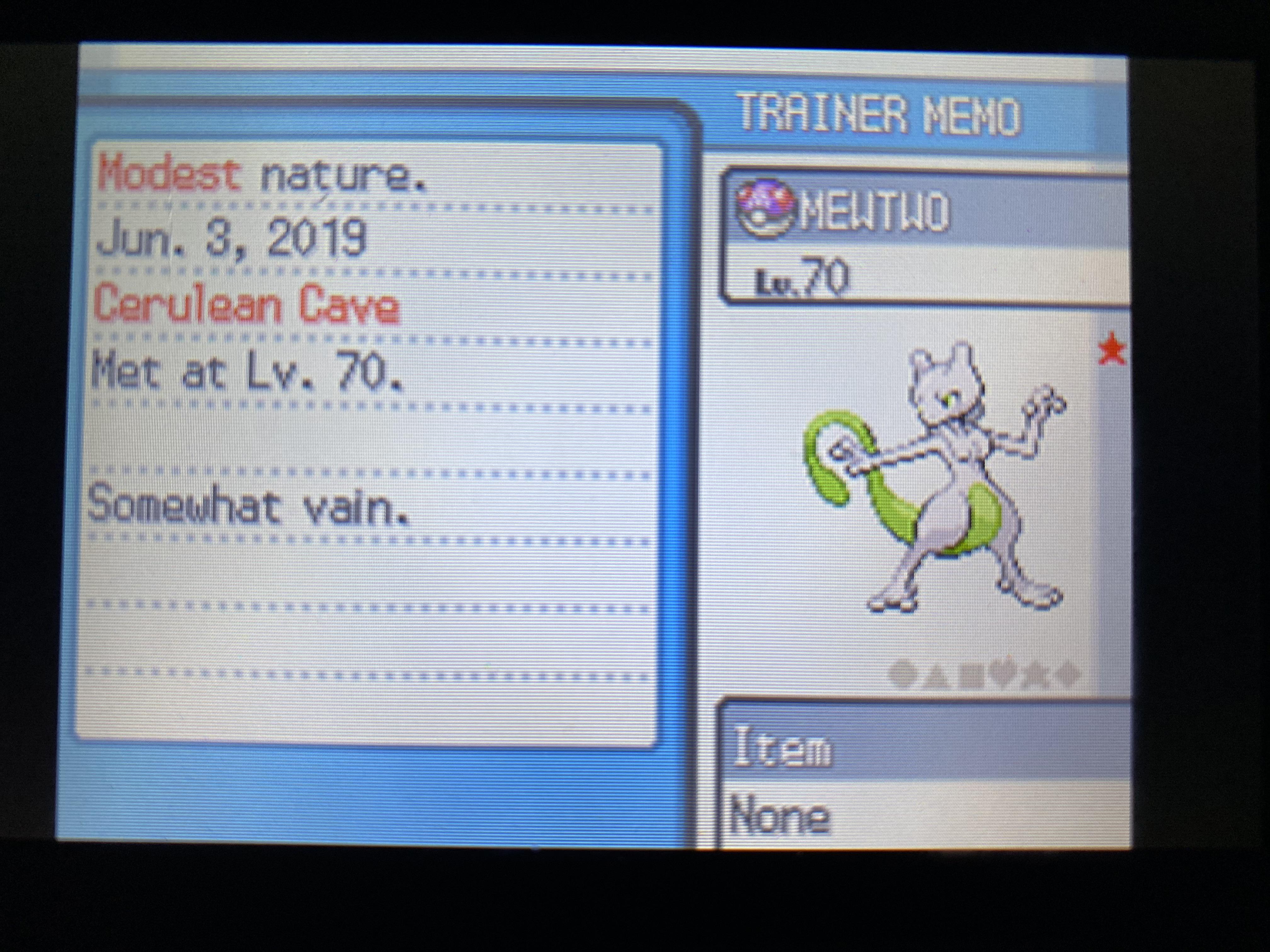 IV] ハートゴールドの色違いミュウツー、1年後！ : r/ShinyPokemon