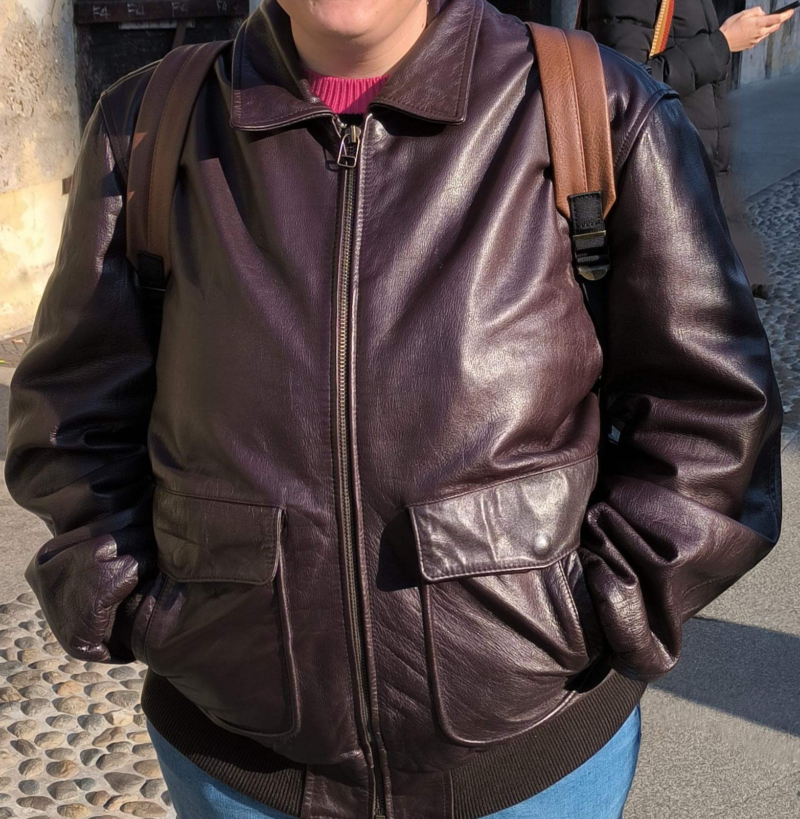 1987年製のシェビニオンのメンズレザージャケットを65ユーロで買ったん