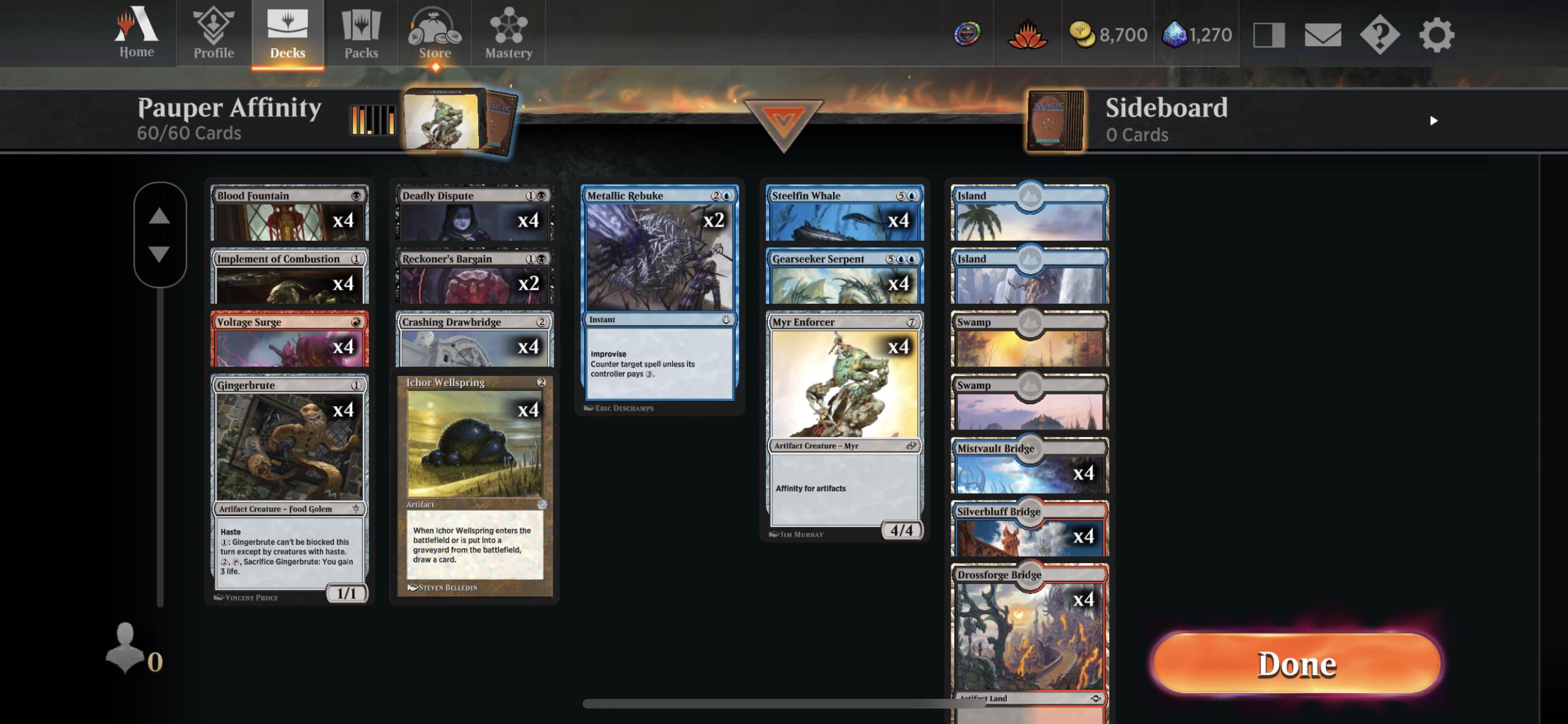 ヒストリックパウパーでグリクシス親和。現在、デッキで14勝2敗 : r/Pauper