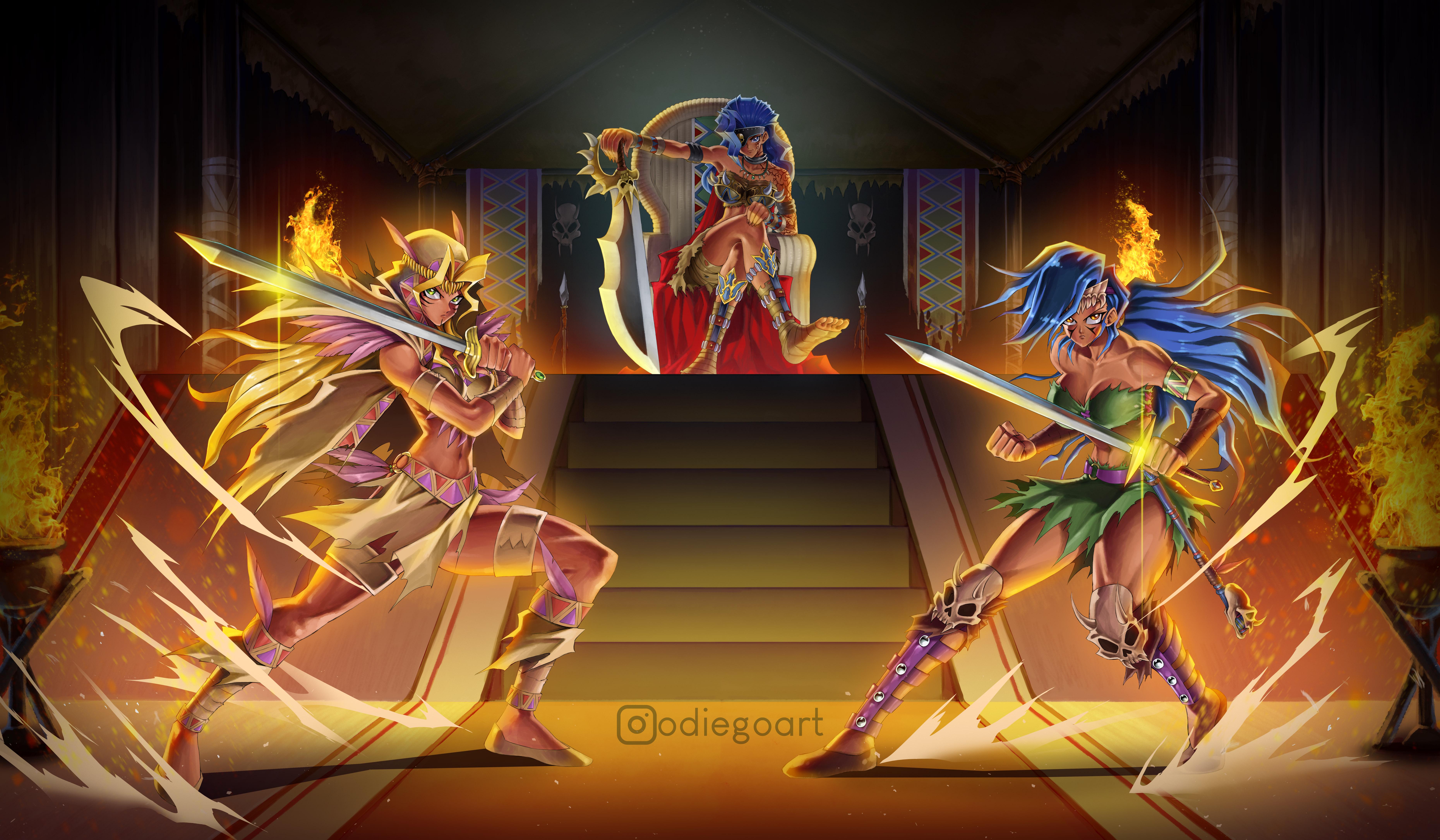 Amazoness プレイマット (odiegoart) : r/yugioh