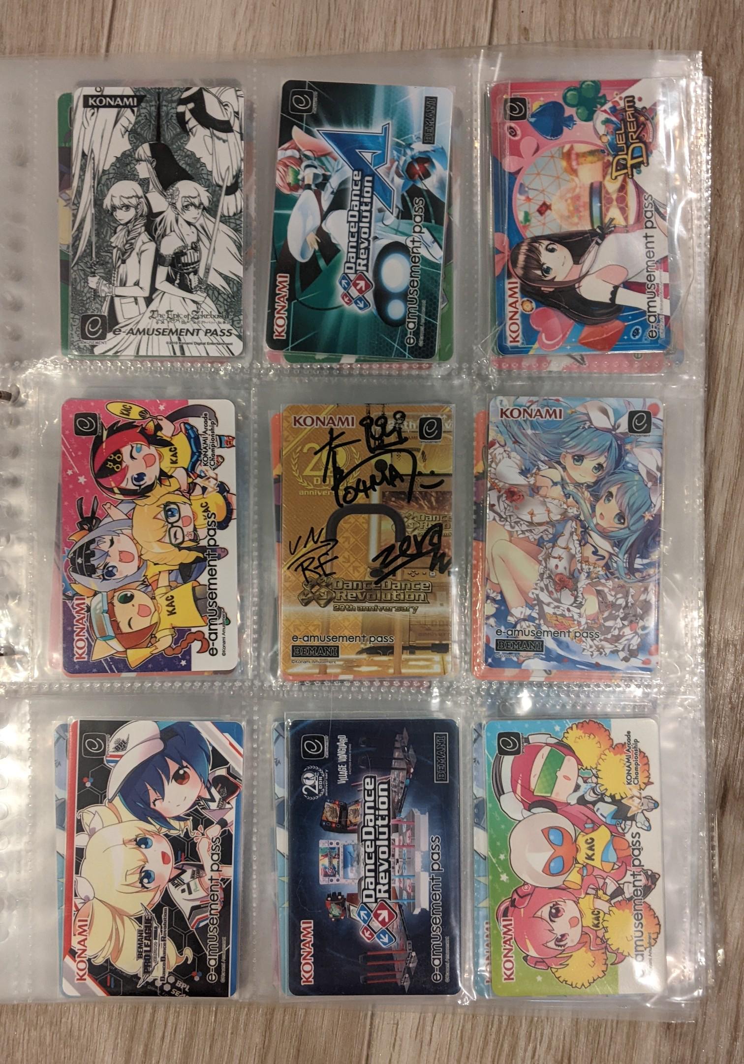 The front page of my e-amusement pass binder : r/DanceDanceRevolution