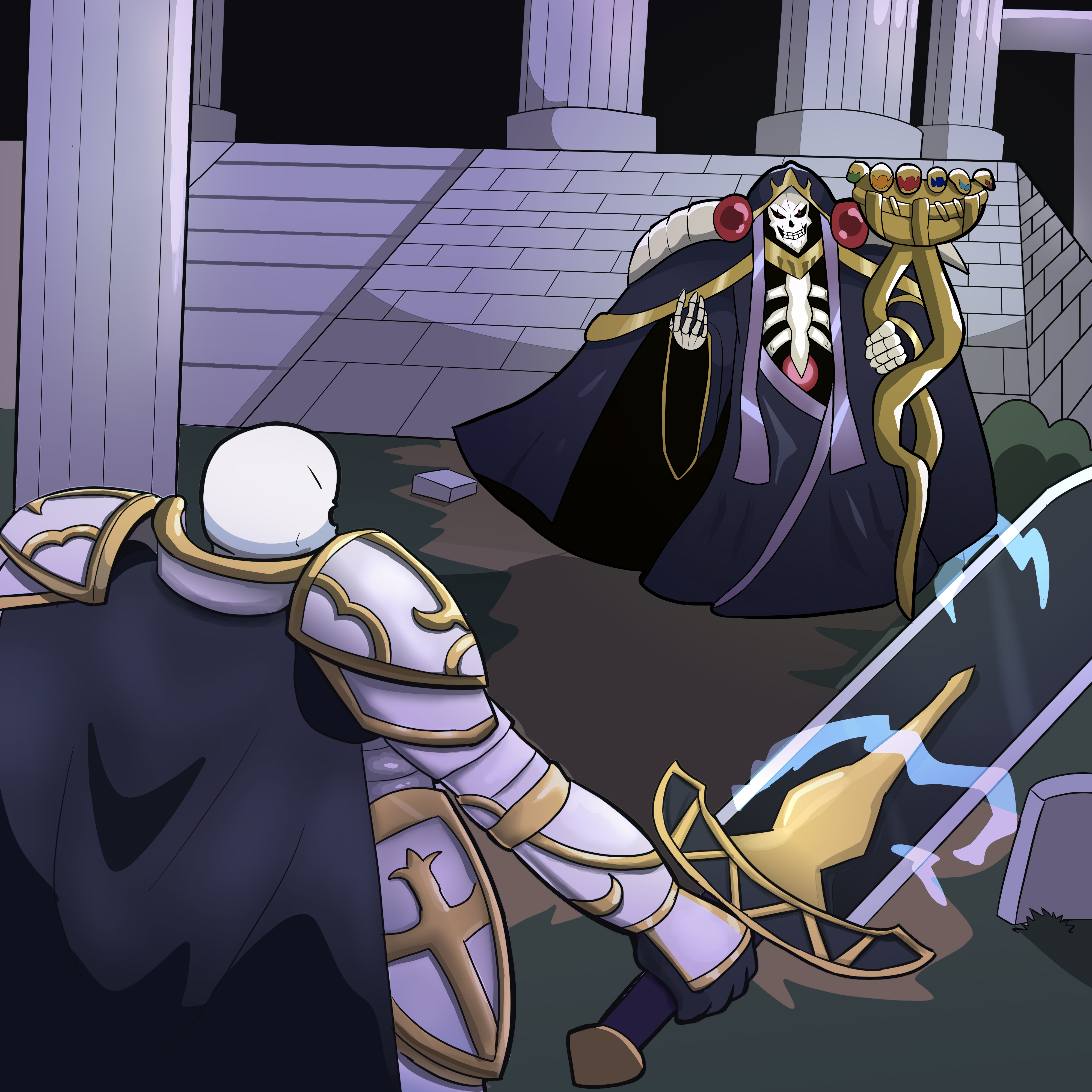 骸骨騎士様、只今異世界へお出掛け中」を見始めたんだけど、最初に頭に