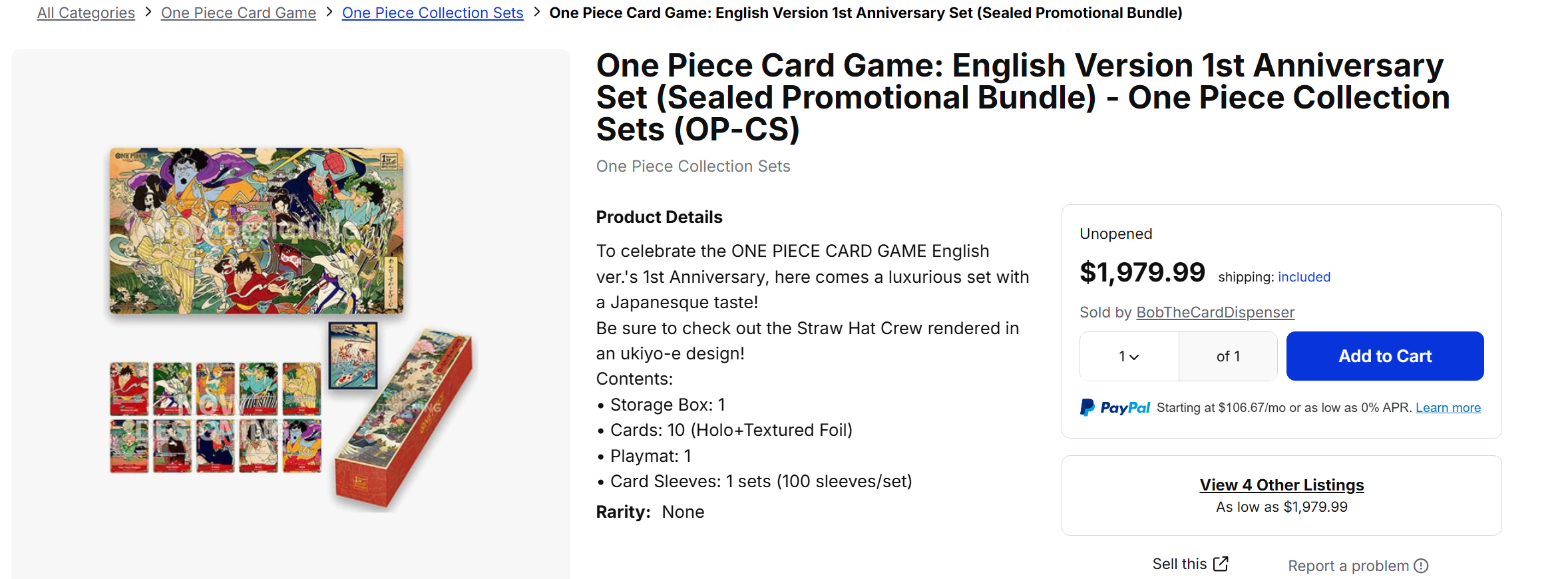 1st anniversary set exploding : r/OnePieceTCGFinance