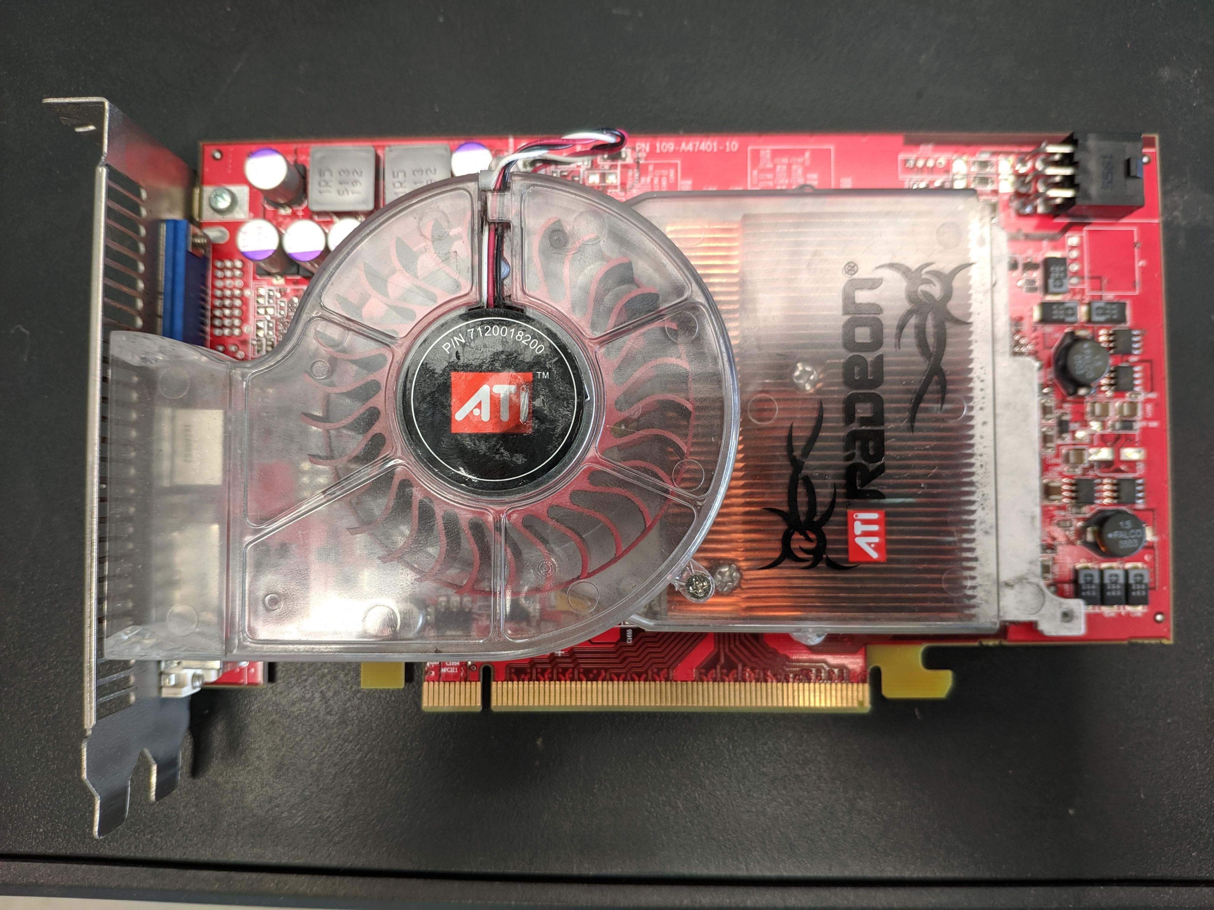 This ATI Radeon X850 XT booted up first time today after not being