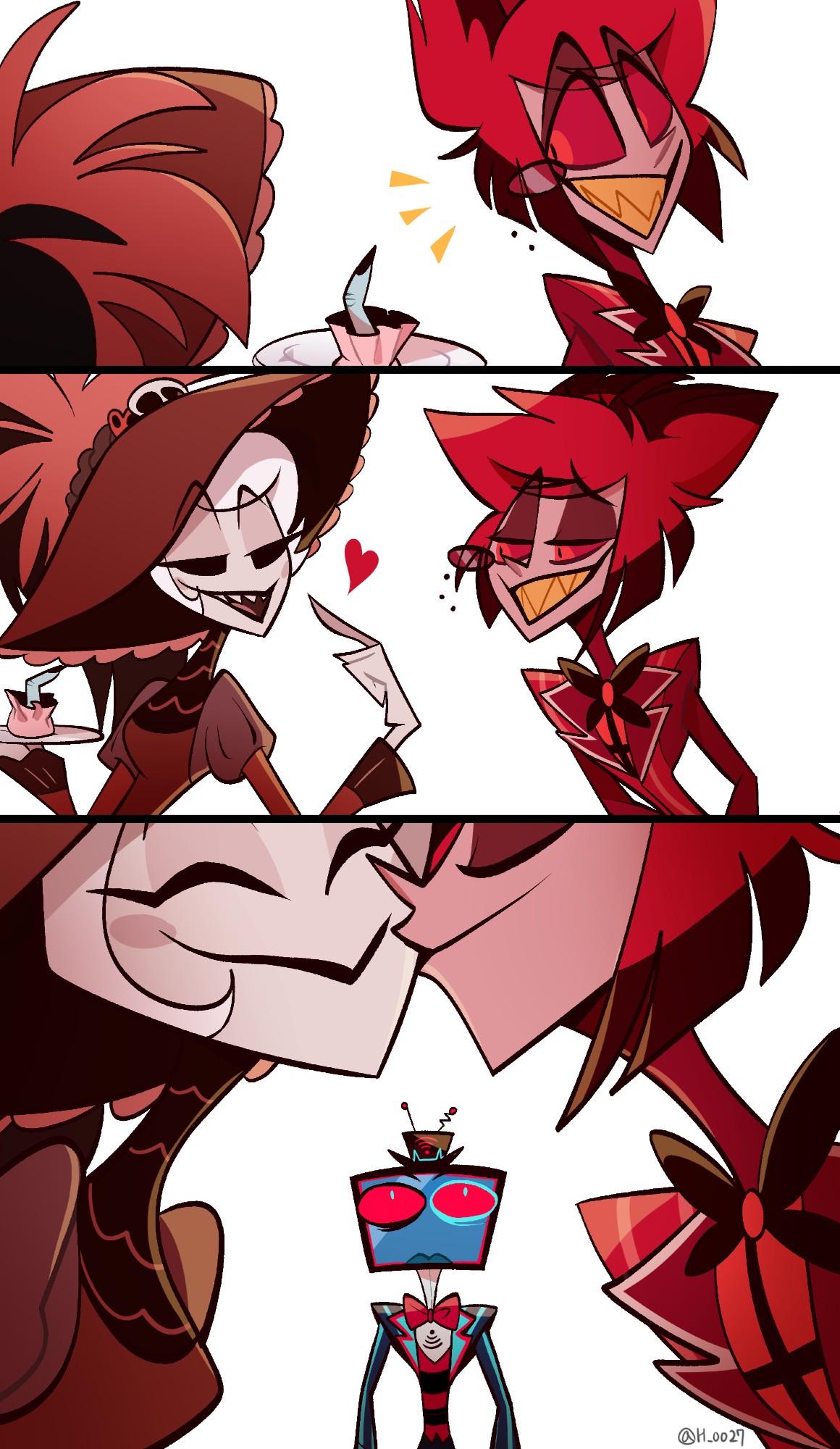 ロージー x アラスター (ファンアート by @hoo27.bsky.social) : r