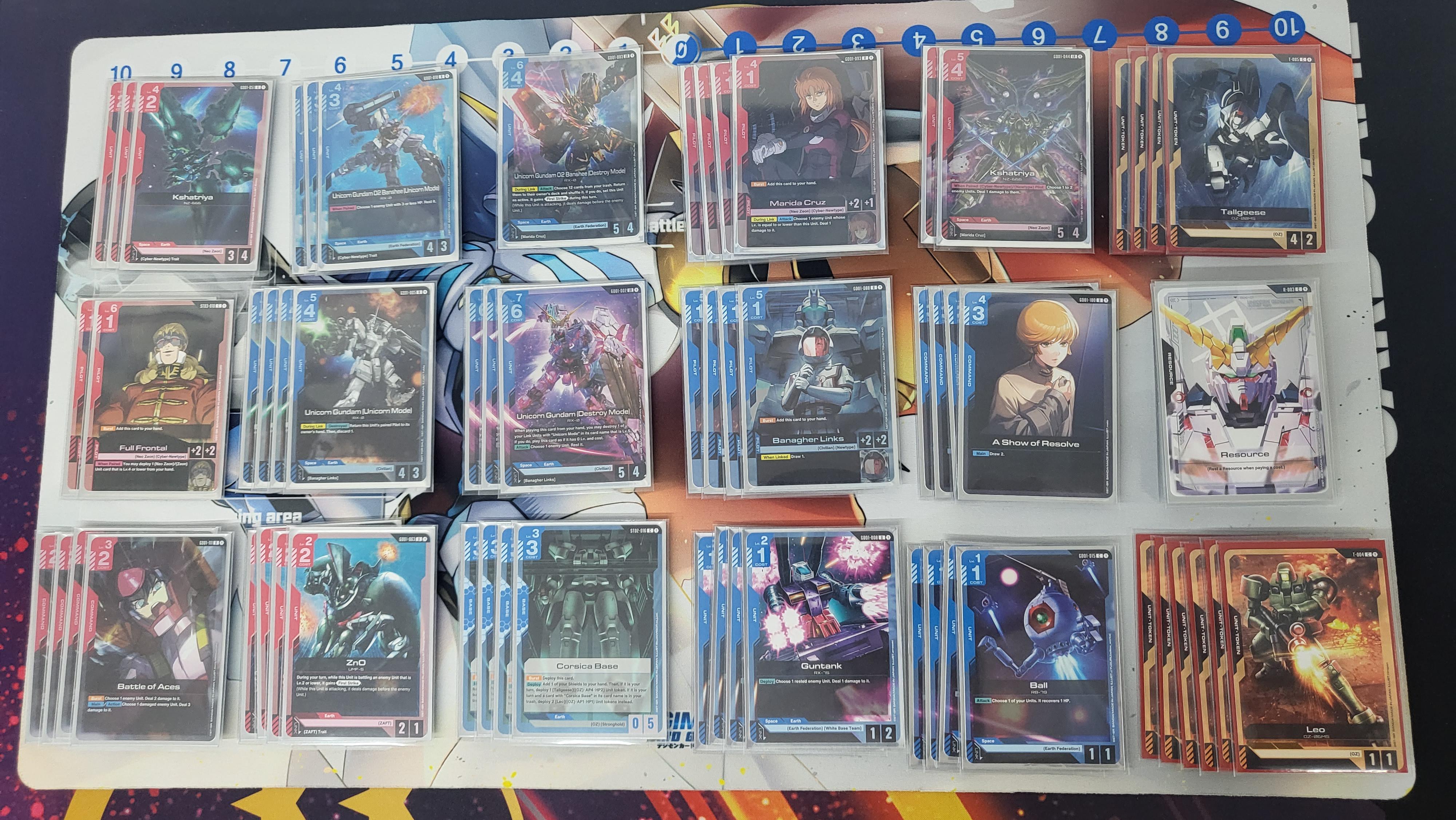 ユニコーンガンダム青赤デッキ、アップデート。 : r/GundamTCG
