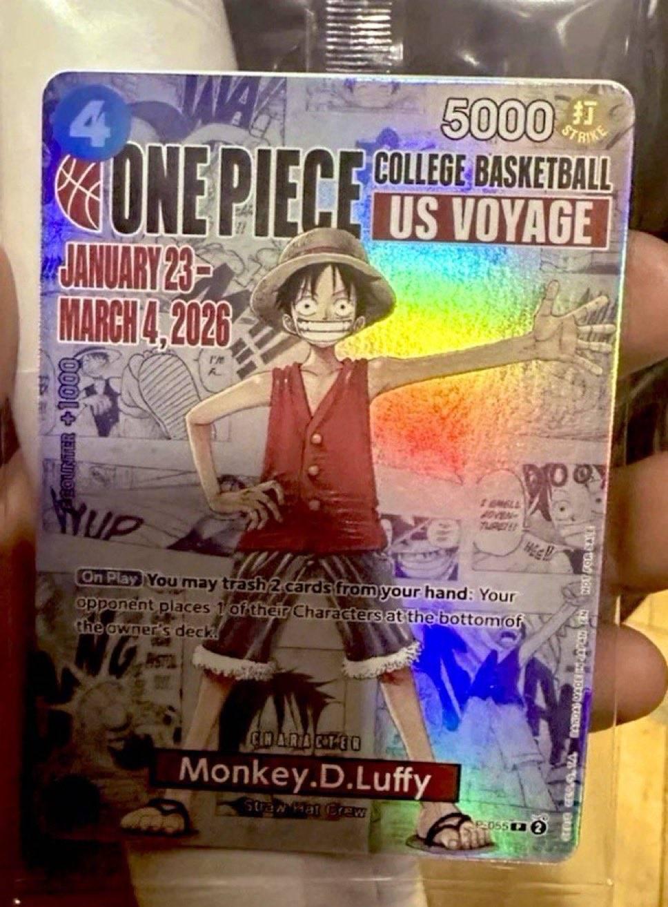対面で大学バスケのプロモ、ルフィを見て : r/OnePieceTCG