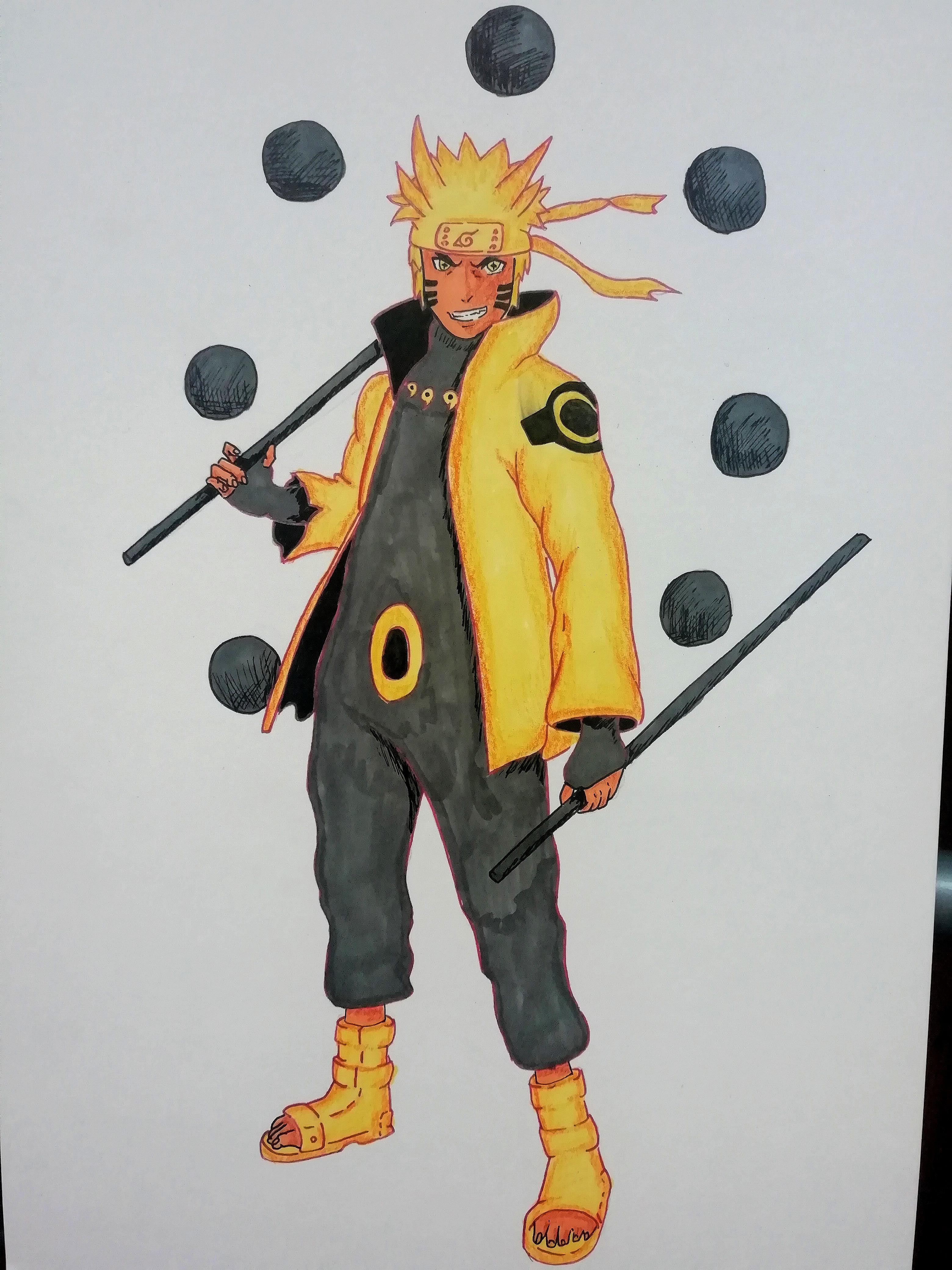 ナルト六道仙人モードの絵、どう思うかコメントして。 : r/Naruto
