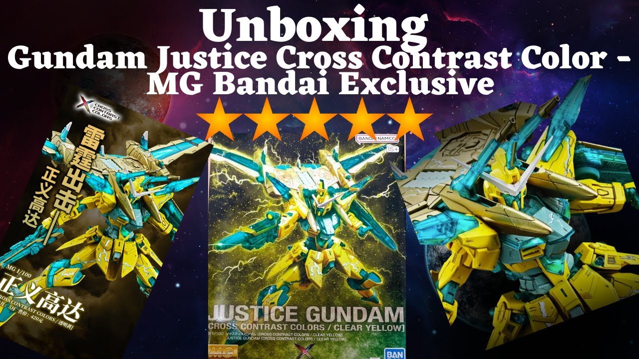 Unboxing - Gundam Justice Cross Contrast Color - MG Bandai