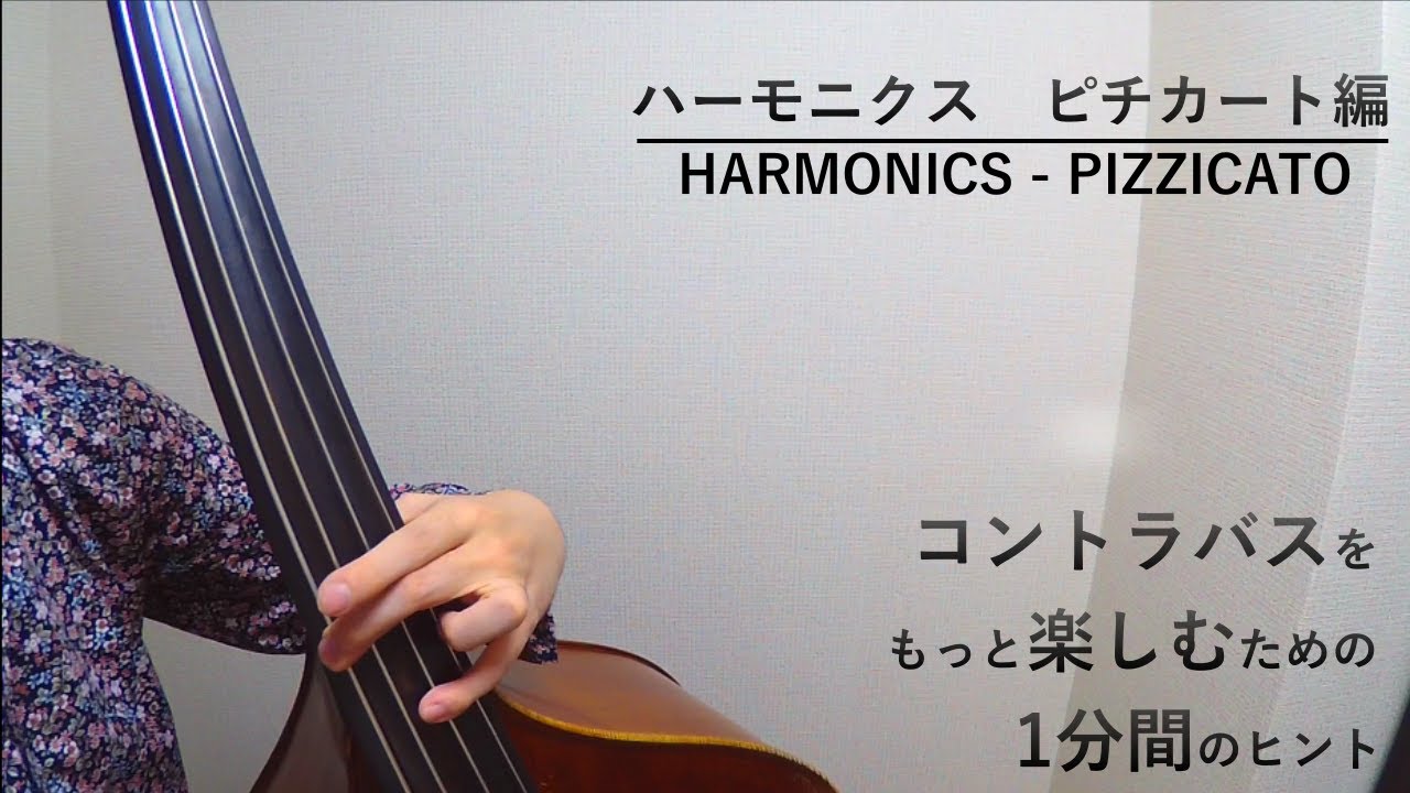 コントラバス】〔3〕ハーモニクス ピチカート編 | Harmonics
