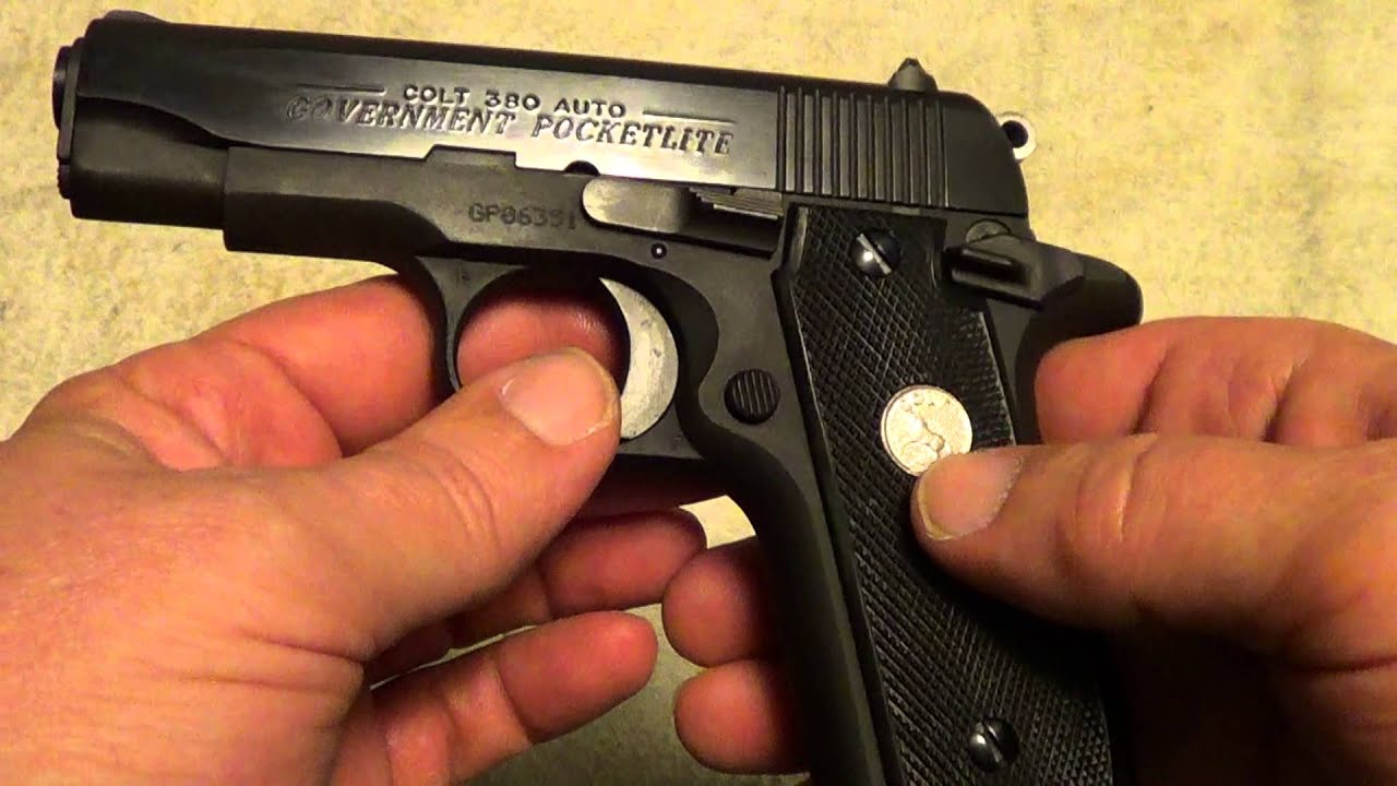 Colt .380 Government Pocketlite pistol - YouTube