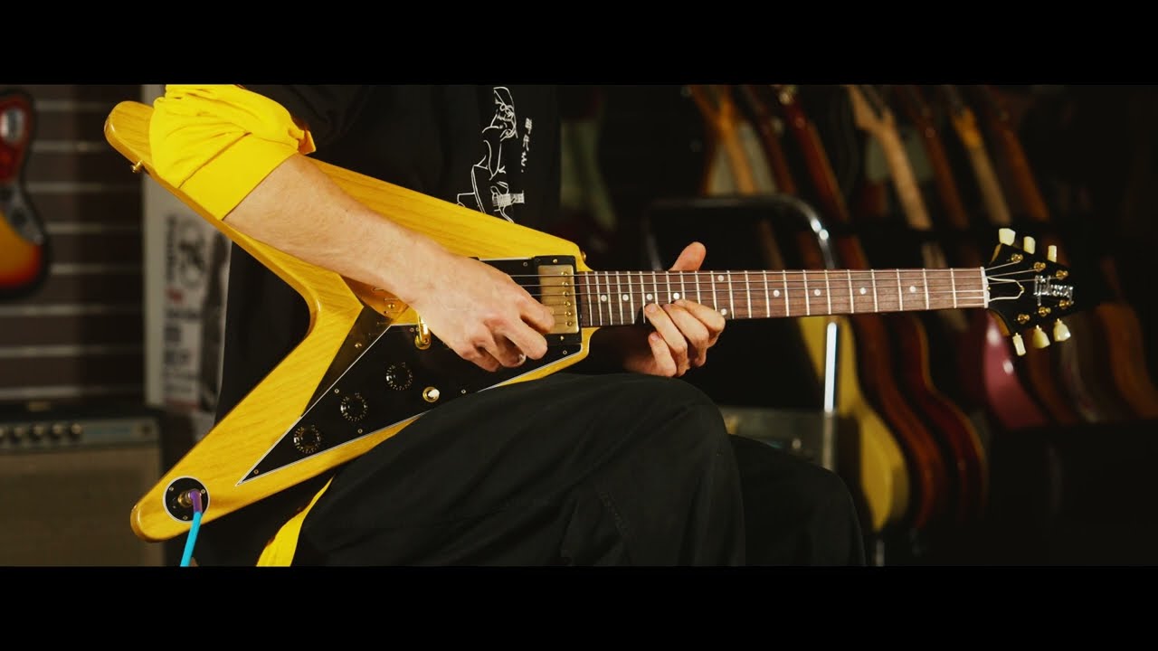 GIBSON CUSTOM SHOP 1958 Korina Flying V Reissue Natural VOS Black