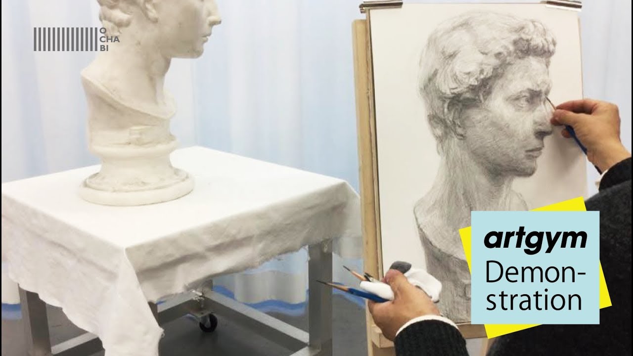 ochabi_「ジョルジョ首像のデッサン(4倍速)」artgym_2018 - YouTube