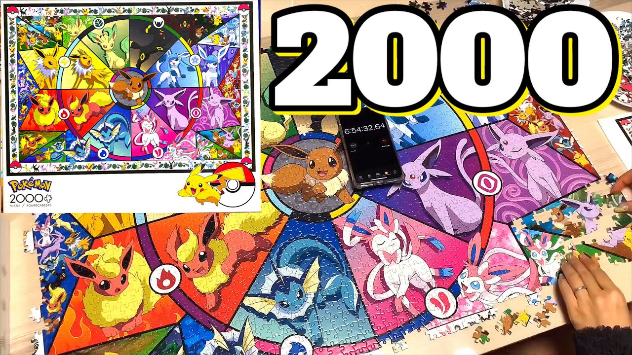 jigsaw puzzle pokemon eevee evolution 2000piece vaporeon sylveon