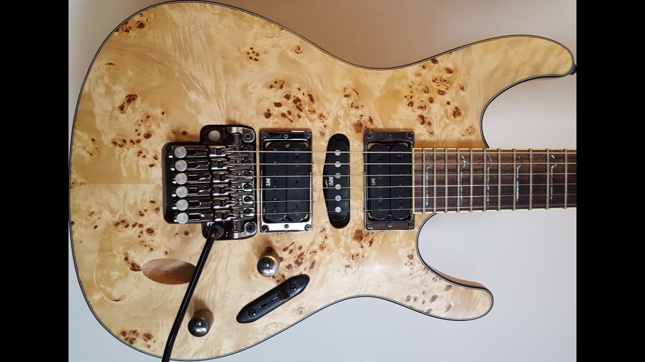 Ibanez s770pb guitar burl top incredible! - YouTube