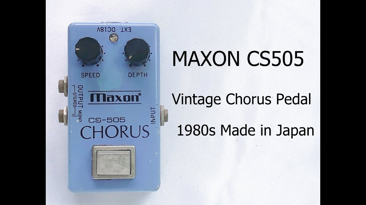 MAXON CS505 1980s Vintage Chorus Pedal W/YAMAHA DI-10M Made in