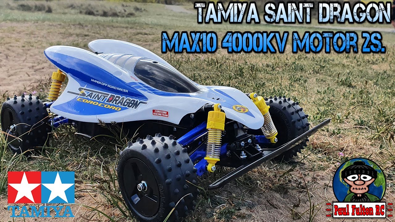 Tamiya Saint Dragon First run Max10 4000Kv Motor 2s. - YouTube