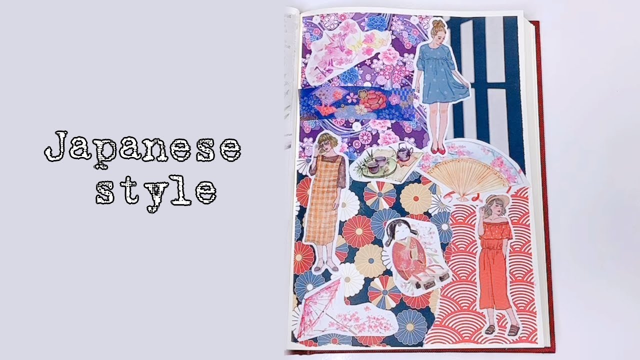 ASMR】リクエスト🙌和風をテーマにコラージュ【コラージュノート