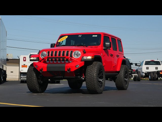 Lifted Firecracker Red 2022 Jeep Wrangler - Rocky Ridge Trucks K2
