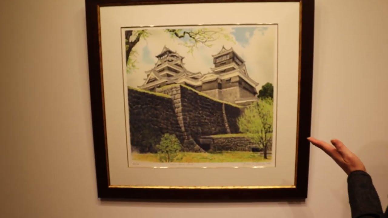 熊本の絵画をリトグラフの版画で制作したブライアン・ウィリアムズの