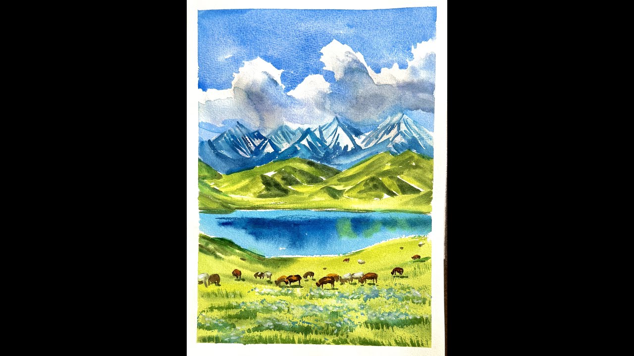 水彩风景画Watercolor Landscape 수채화풍경251216 - YouTube