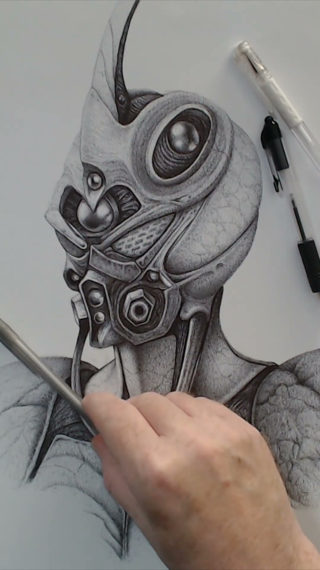 Drawing Bossk the bounty hunter from Star Wars V The Empire