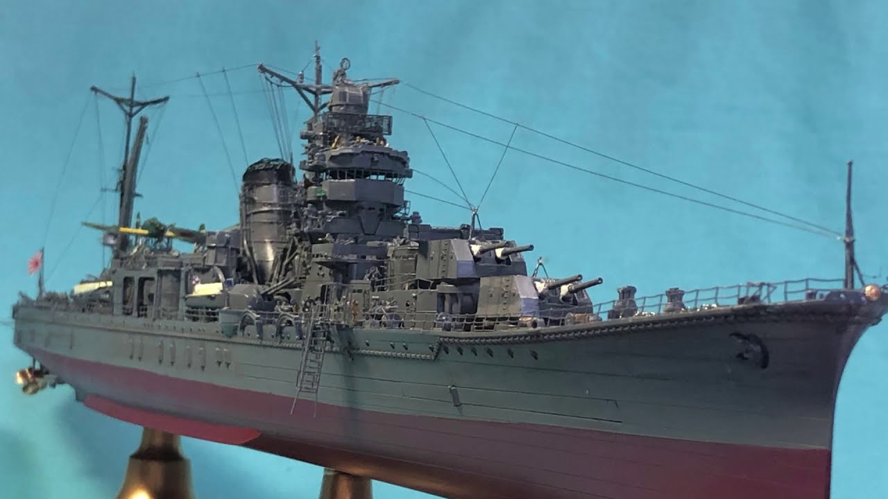 軽巡洋艦 矢矧（ハセガワ1:350）IJN CRUISER YAHAGI - YouTube
