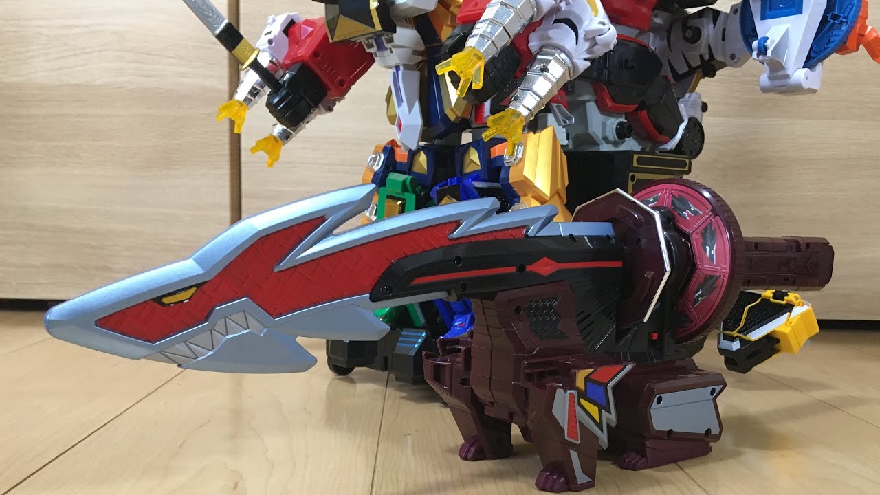 侍戦隊シンケンジャー】恐竜折神/十二折神合体サムライハオー - YouTube