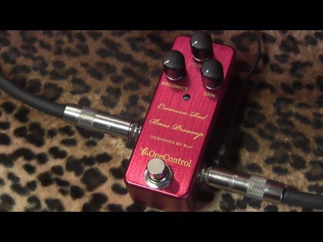 One Control CRIMSON RED BASS PREAMP mini pedal demo on guitar