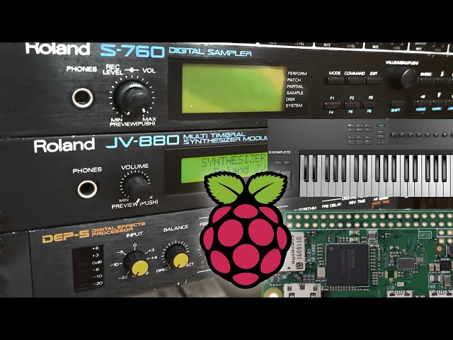 A JV-880 emulator on a Raspberry Pi (inside a USB controller
