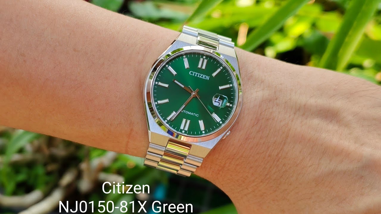 Citizen NJ0150-81X Green Poor man OP - YouTube