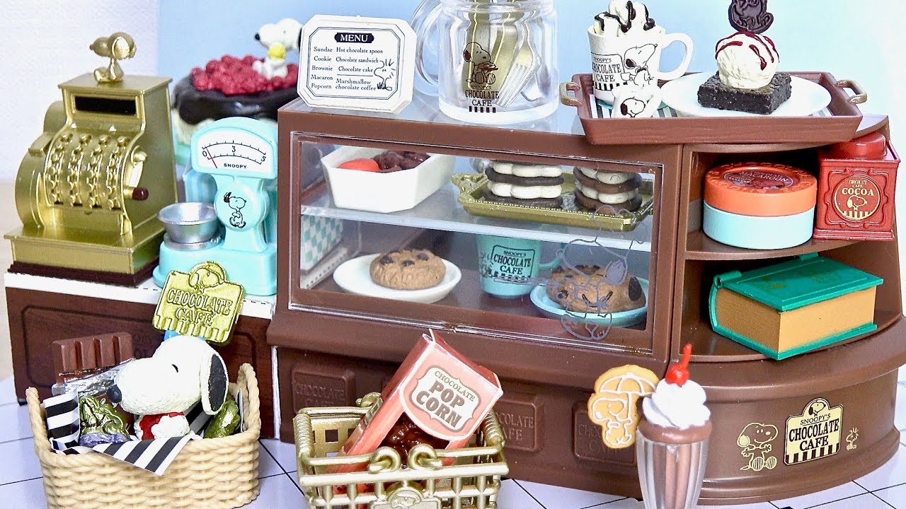 Re-Ment Snoopy Chocolate Cafe PEANUTS - YouTube