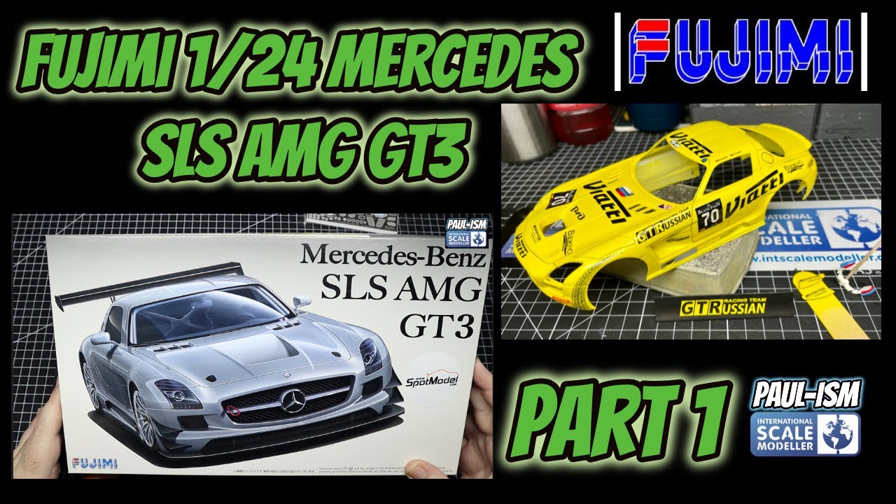 Part 1 - Fujimi 1/24 Mercedes - Benz SLS AMG GT3 Video Build - YouTube