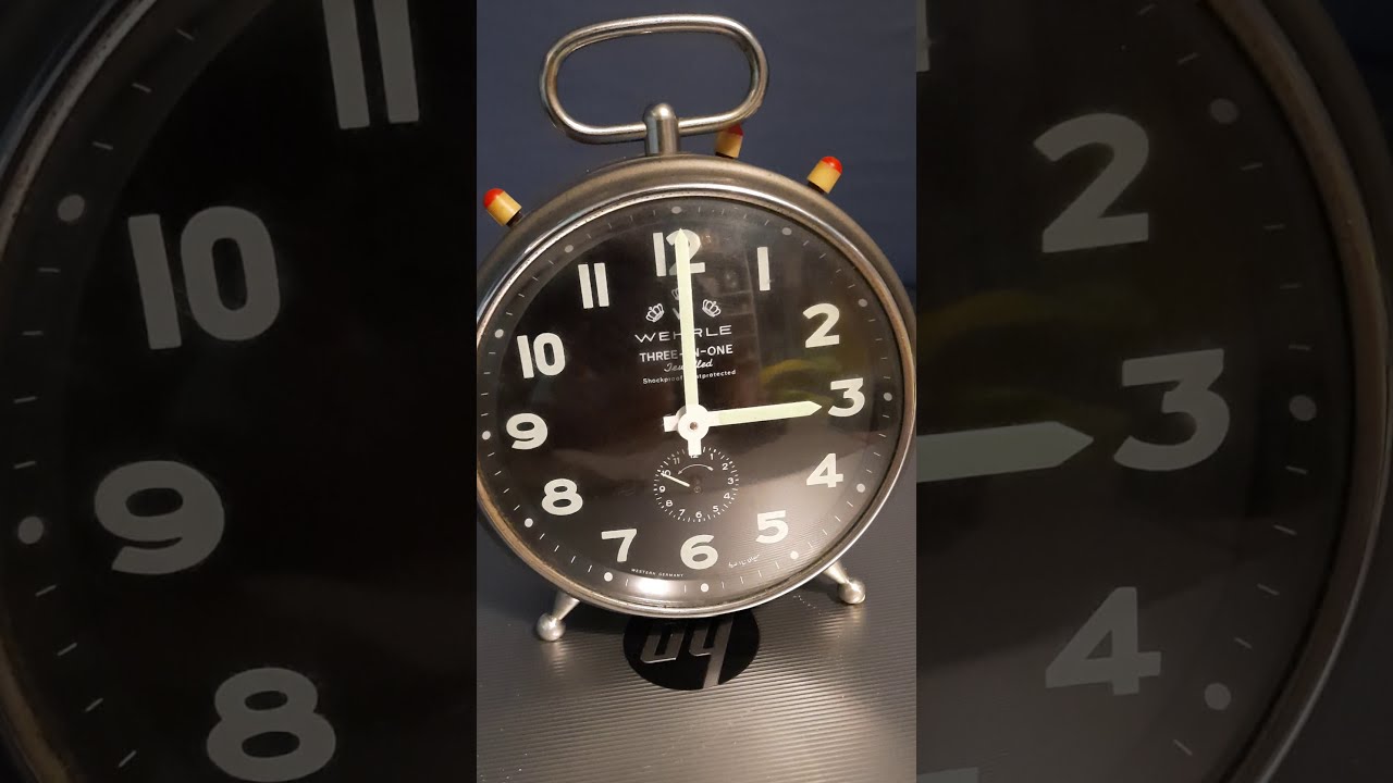 Wehrle 3 in 1 alarm clock and a semi-mechanical clock - YouTube
