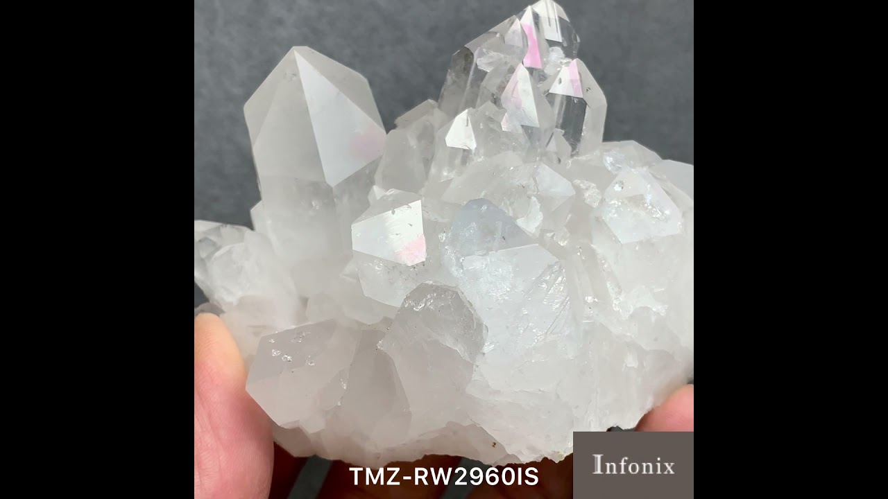 高品質・ブラジル/トマスゴンサガ産]レインボーヒーラー水晶クラスター