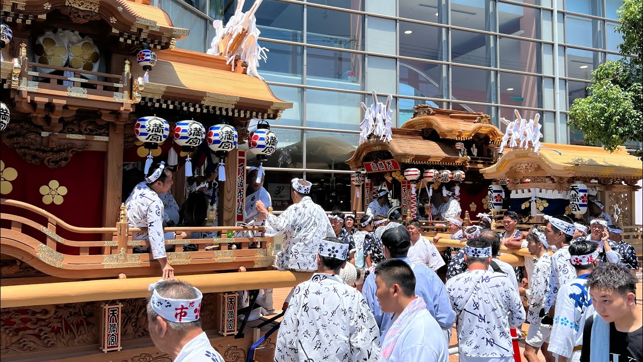 R6.7.23 天神祭 前夜祭 三ツ屋根だんじり・かきだんじり ぷららてんま