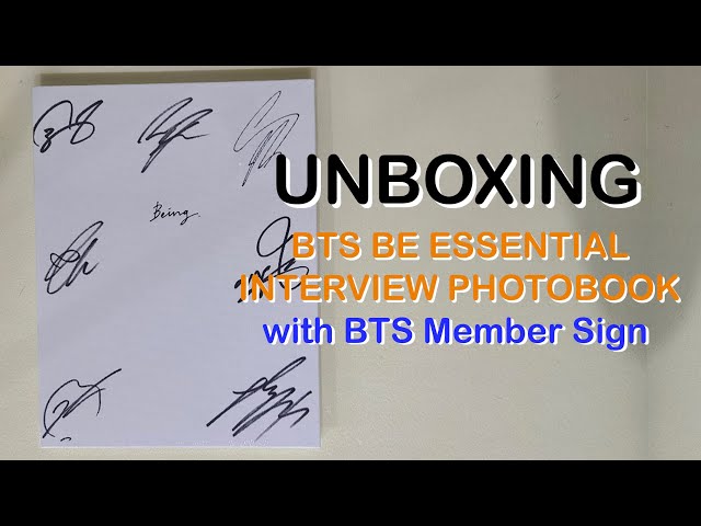 BTS BE Limited Edition Interview Photobook Unboxing - YouTube