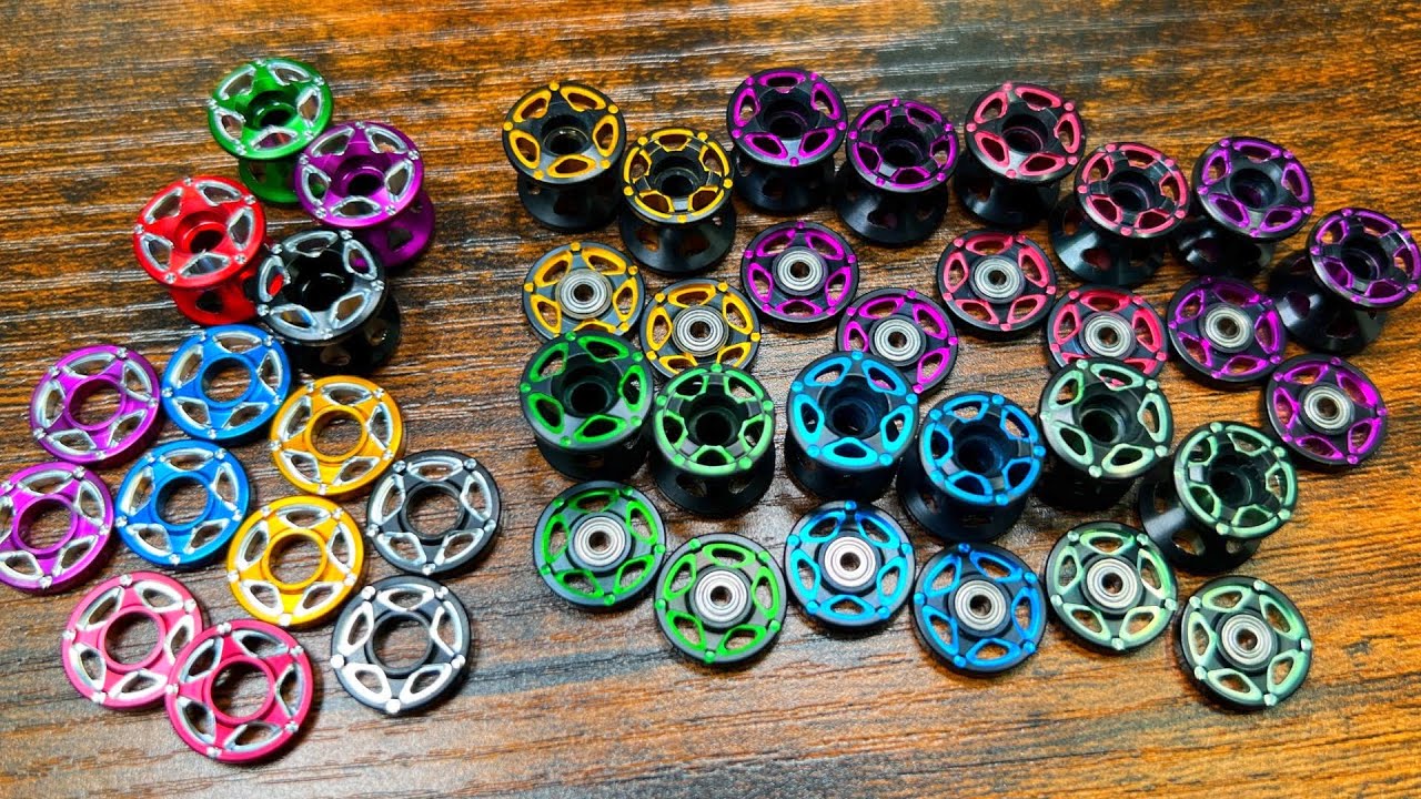 ミニ四駆】特注2色アルマイト！オリジナル加工ローラー！！！ - YouTube