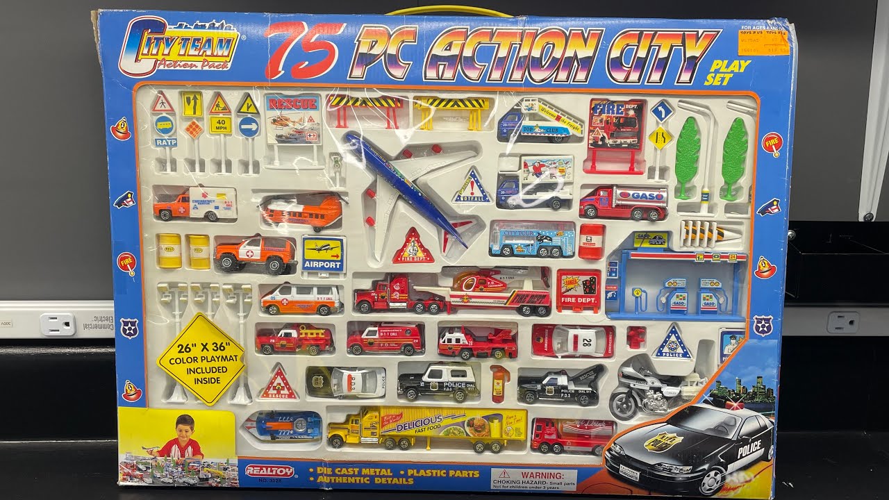 WORLDS LARGEST AIRPORT PLAYSET* 75 Piece Realtoy Action City